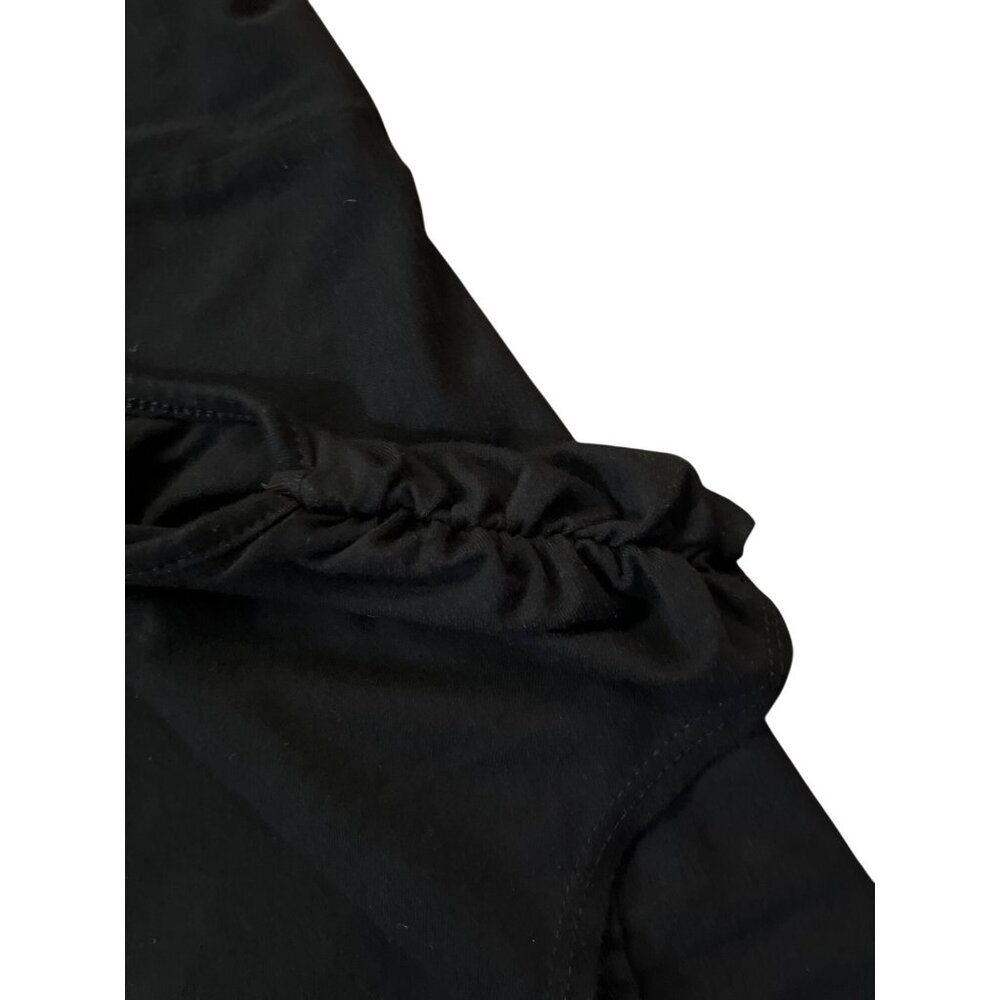 Chico’s Black Sleeveless Dress Women’s Size 1 (M/8) Ruched Shoulders Rayon Blend - Picture 5 of 13